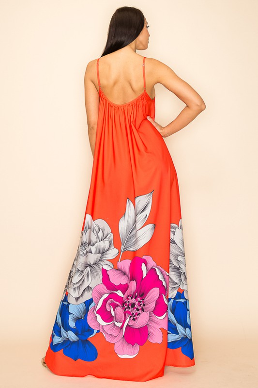 Printed Floral Casual Maxi Dress