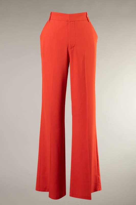 High waisted slight flare trousers