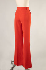 High waisted slight flare trousers