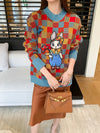 Loose Chic Knitted Beaded Pullover