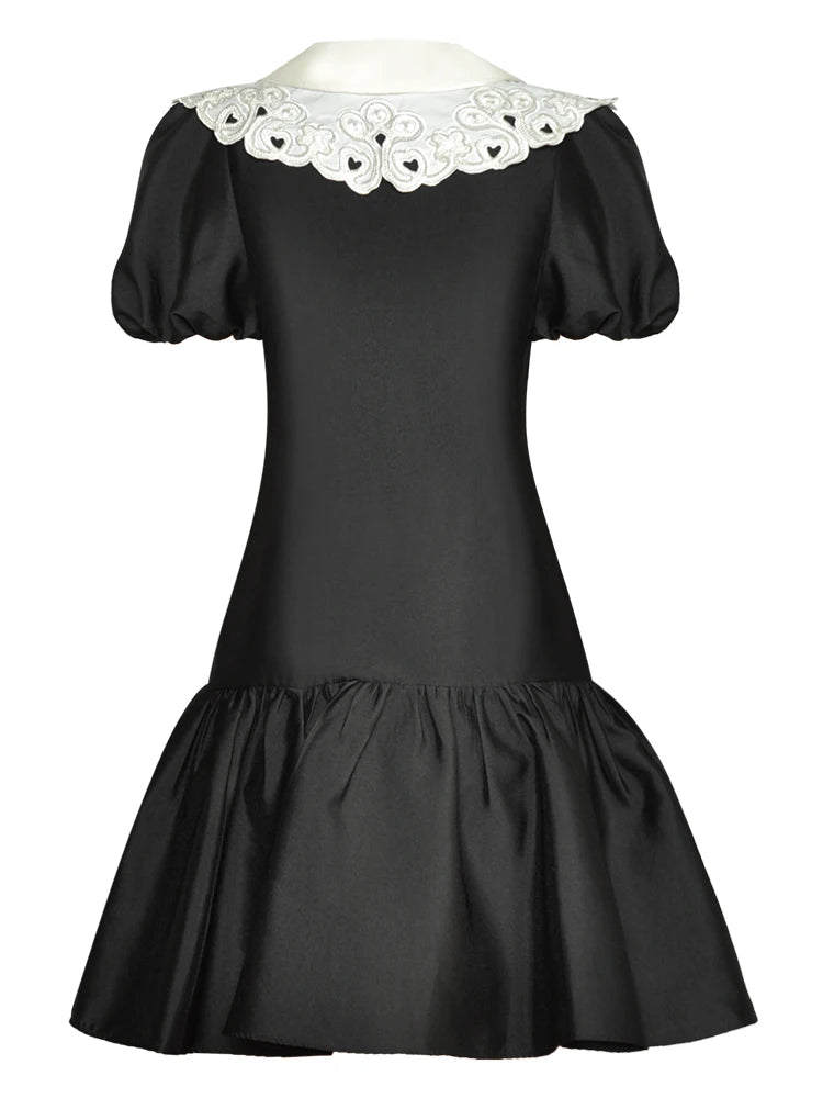 Hollow Out Beading Bow Tie Dresses