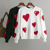 Hearts Knitted Pullover